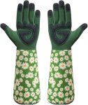 Long Gardening Gloves for Garden Work Gauntlet for Yard and Outdoor Work Medium Size