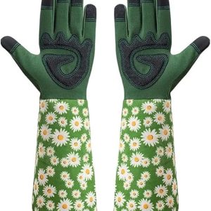 Long Gardening Gloves for Garden Work Gauntlet for Yard and Outdoor Work Medium Size