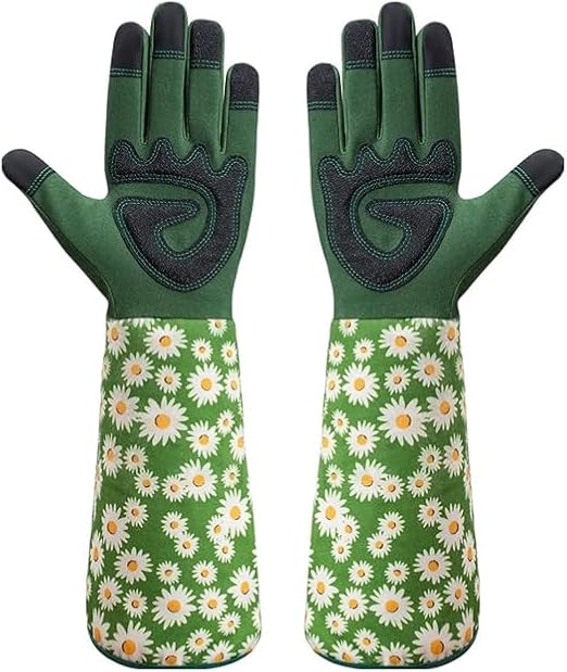 Long Gardening Gloves for Garden Work Gauntlet for Yard and Outdoor Work Medium Size