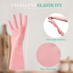 Reusable Household Gloves - Waterproof Rubber Latex Cleaning Laundry Gloves Dishwashing Gloves for Kitchen Dish Washing Laundry Cleaning (6L Color Random)