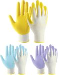 Womens Gardening Gloves, 3 Pairs Breathable Nitrile Coated Yard Work Gloves, Best Gift for Ladies Gardener
