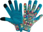 Gardening Gloves for Women, Printed Touchscreen Garden Gloves with Grip, Thorn-Proof Puncture-Resistant Work Gloves