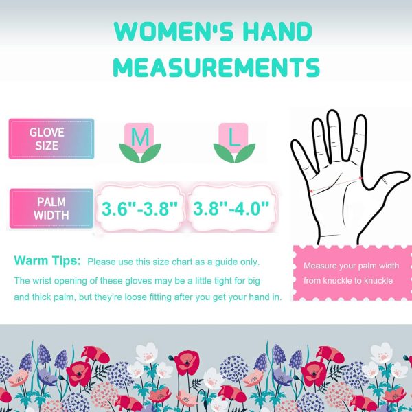 Garden Gloves for Women, Floral Gardening Gloves Ladies Soft Breathable Yard Work Glove Light Working Gloves