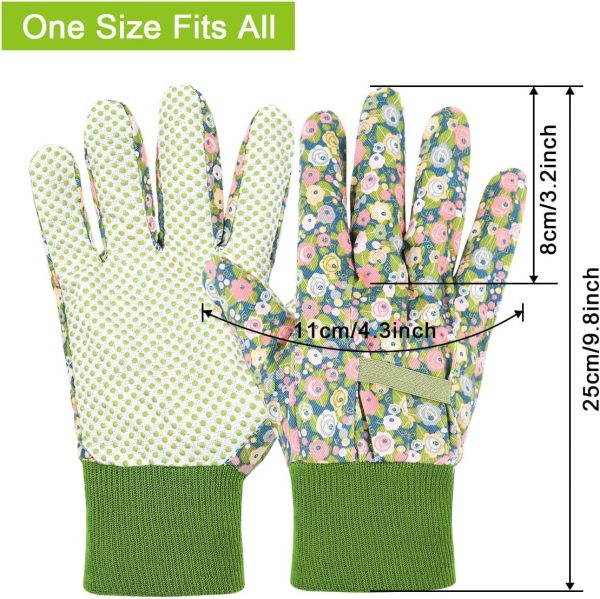 Floral Gardening Gloves for Women/Ladies, Non-Slip Grip Garden Work Gloves, Comfortable Thorn Proof Garden Gloves,Gift