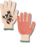 One Size Fits Most Gardening Gloves, Cute Outdoor Gloves with Silicone Gripper Dots, Strawberries