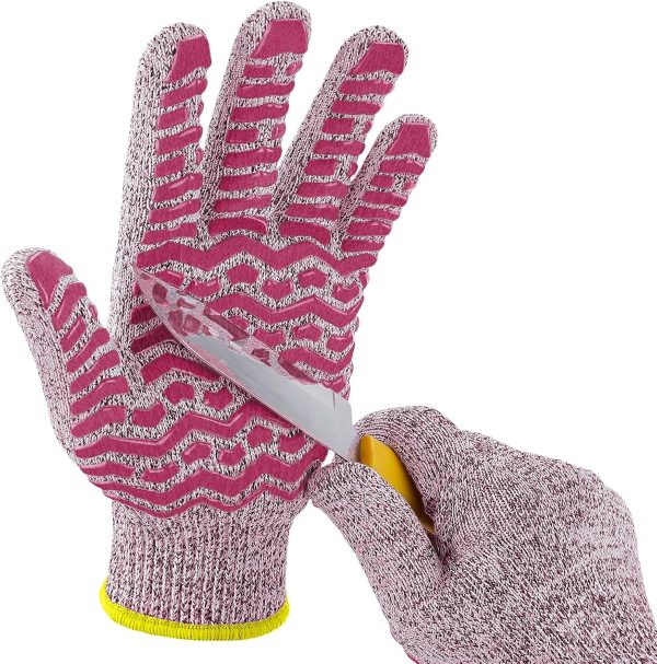 Cut Resistant Gloves, 100% Food Contact Safe, CE Level 5 Premium Protective Cutting Gloves