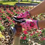Leather Gardening Gloves for Women, Flexible Breathable Garden Gloves, Thorn Proof Working Gloves for Weeding, Digging and Pruning, Small, Pink