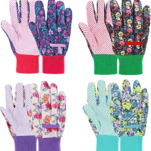 Garden Gloves for Women, Floral Gardening Gloves Ladies Soft Breathable Yard Work Glove Light Working Gloves