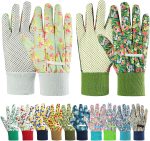 Floral Gardening Gloves for Women/Ladies, Non-Slip Grip Garden Work Gloves, Comfortable Thorn Proof Garden Gloves,Gift