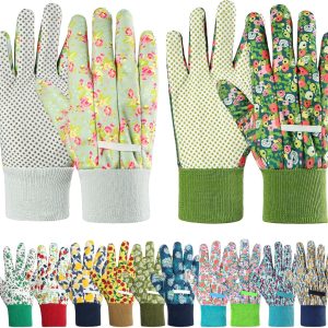 Floral Gardening Gloves for Women/Ladies, Non-Slip Grip Garden Work Gloves, Comfortable Thorn Proof Garden Gloves,Gift