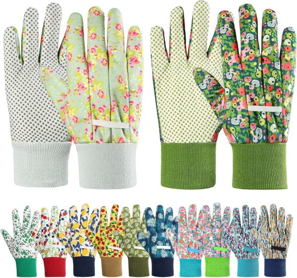 Floral Gardening Gloves for Women/Ladies, Non-Slip Grip Garden Work Gloves, Comfortable Thorn Proof Garden Gloves,Gift
